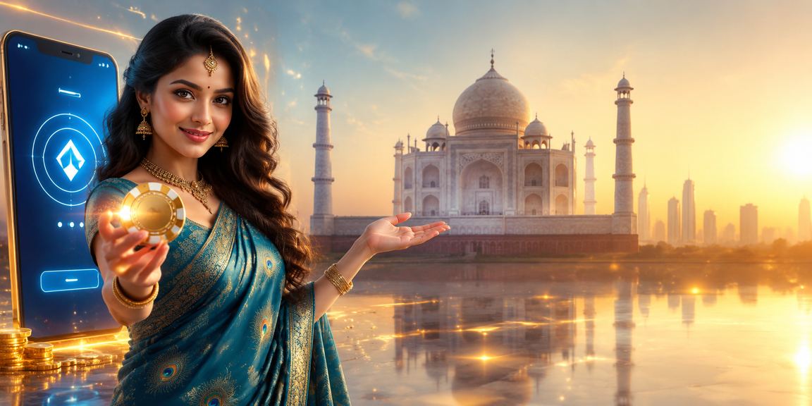 Mobile payment with Taj Mahal in background